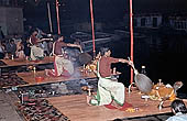 Varanasi - the Ganga Fire Arti at Dashaswamedh Ghat